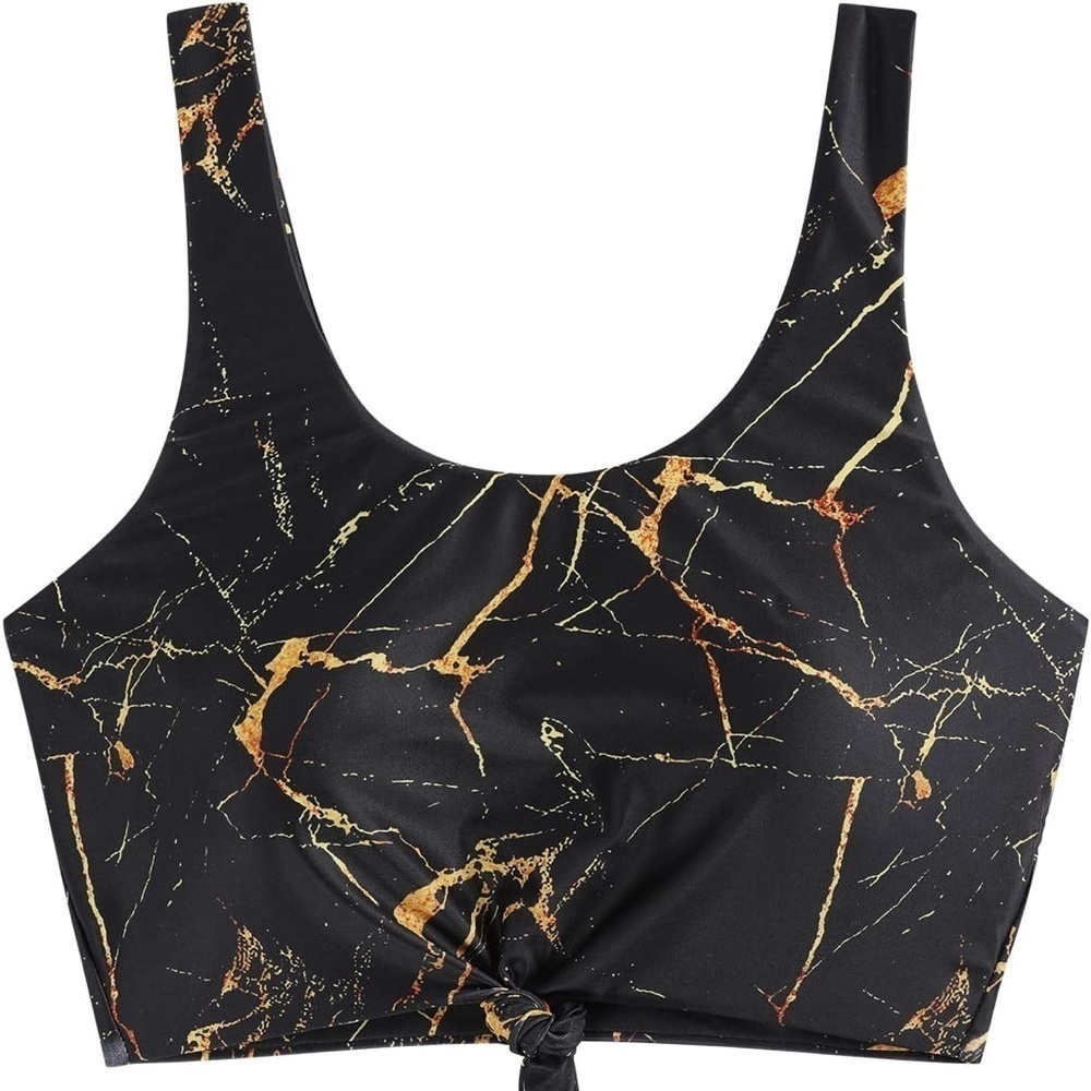 Zaful Front Knot Bikini Top